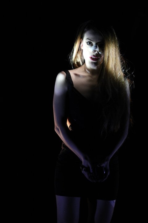 Birsen Karacan in a theatre performance